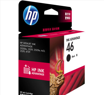 北京晟泰贸易有限公司商城-惠普(HP) CZ637AA 46黑色墨盒 （适用HP DeskJet 2020hc/2520hc/2529/2029/4729）
