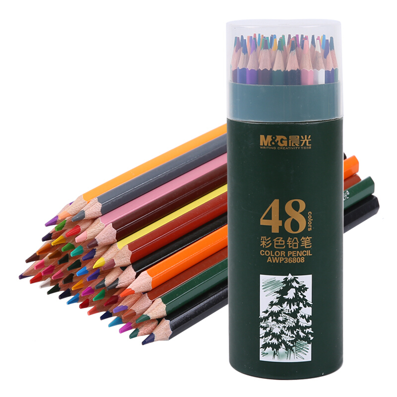 北京晟泰贸易有限公司商城-晨光（M&G） AWP30804 2B原木铅笔带橡皮头六角木杆铅笔学生铅笔 红
