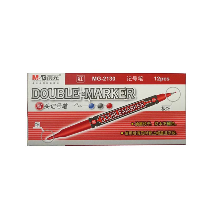 北京晟泰贸易有限公司商城-晨光（M&G） MG2130 双头油性记号笔 红