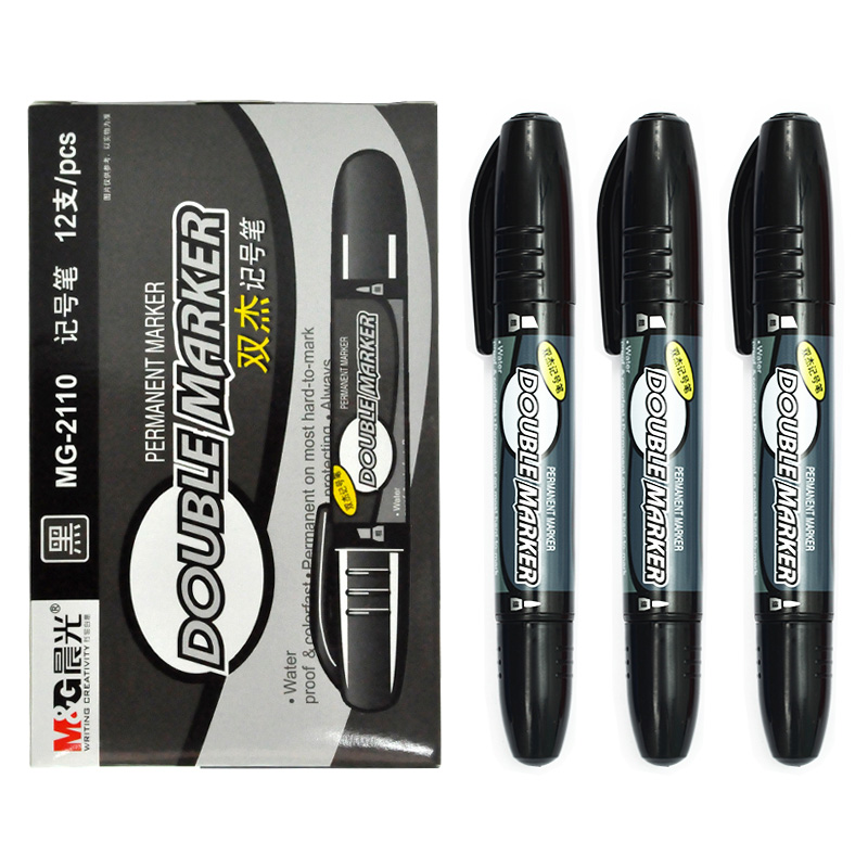 北京晟泰贸易有限公司商城-晨光（M&G） MG2110 粗杆双头多用物流记号笔 黑