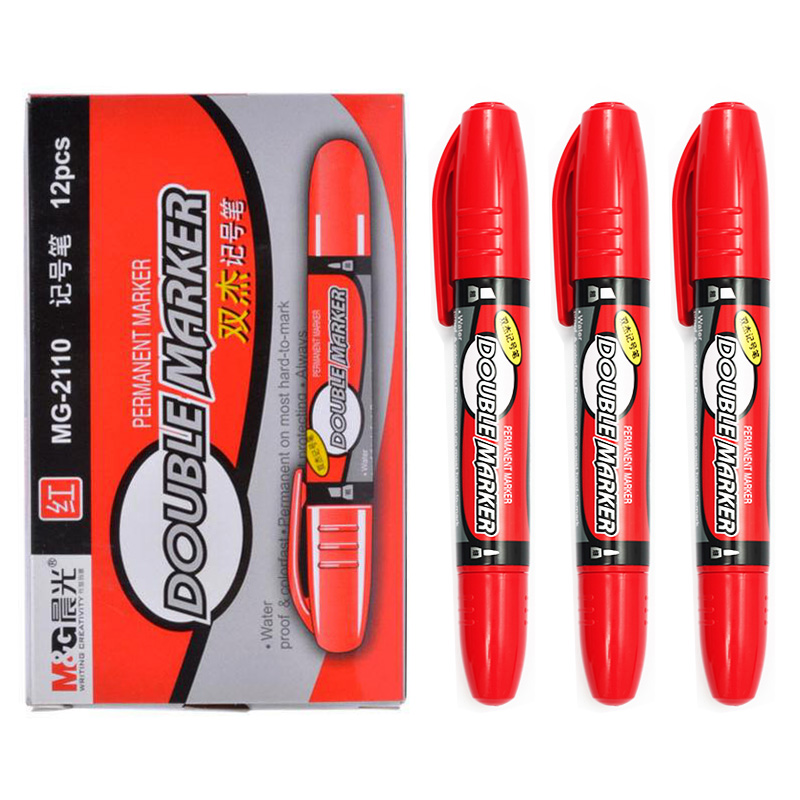 北京晟泰贸易有限公司商城-晨光（M&G） MG2110 粗杆双头多用物流记号笔 红