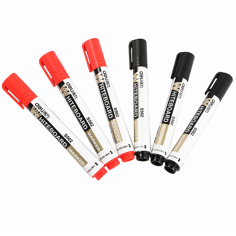 北京晟泰贸易有限公司商城-得力（deli） s502 白板笔 易擦写字笔 黑色 10支/盒